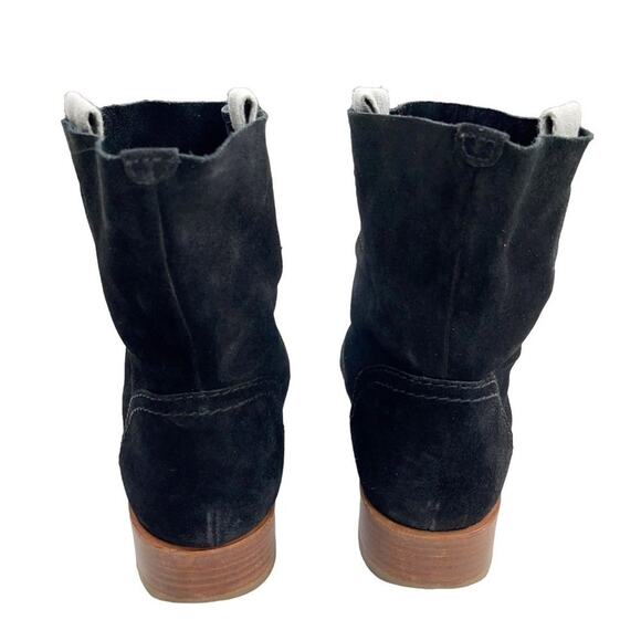 Boden SIZE 40 (US 8.5) Black Suede Pull-On Minimalist 1" Heel Ankle Boots $180 - Picture 5 of 8